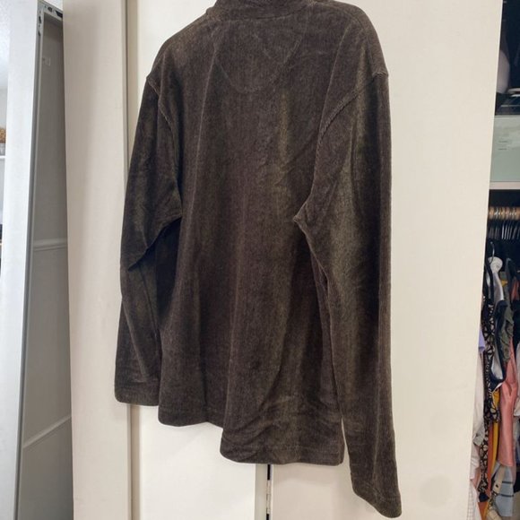 Vintage Saks Fifth Avenue Brown zipped Sweater - Picture 4 of 5